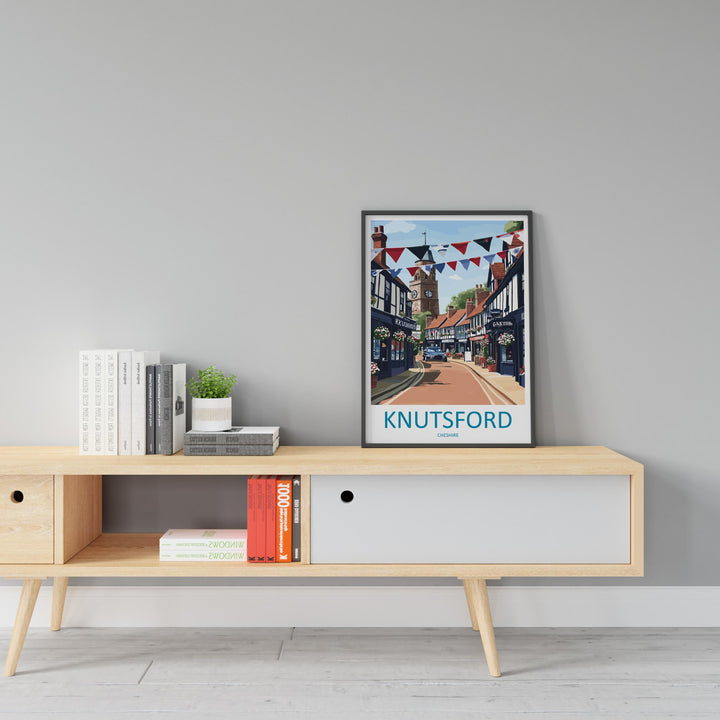 Knutsford Travel Print Knutsford Wall Decor England Knutsford Art Knutsford Wall Art Cheshire Poster Gift for Historic Town Lovers