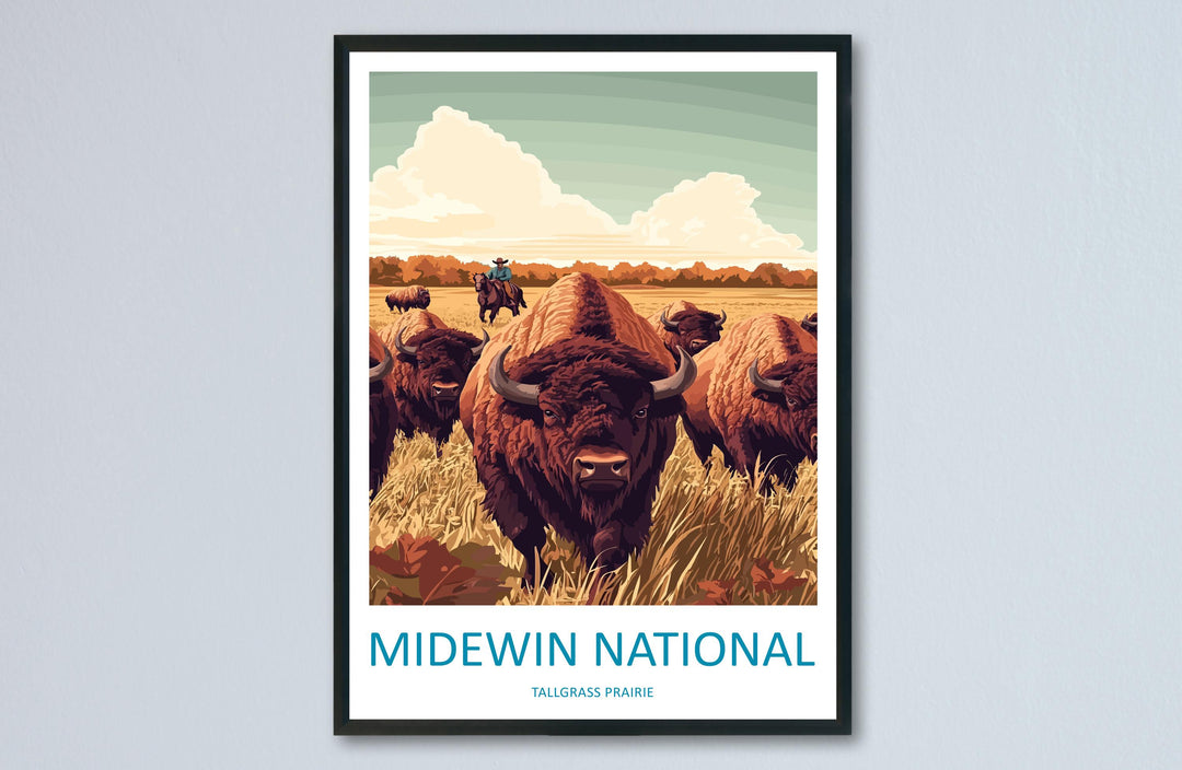 Midewin National Tallgrass Prairie Travel Print Midewin Wall Decor Illinois Midewin Art Midewin Wall Art Poster Gift Nature Prairie Lovers