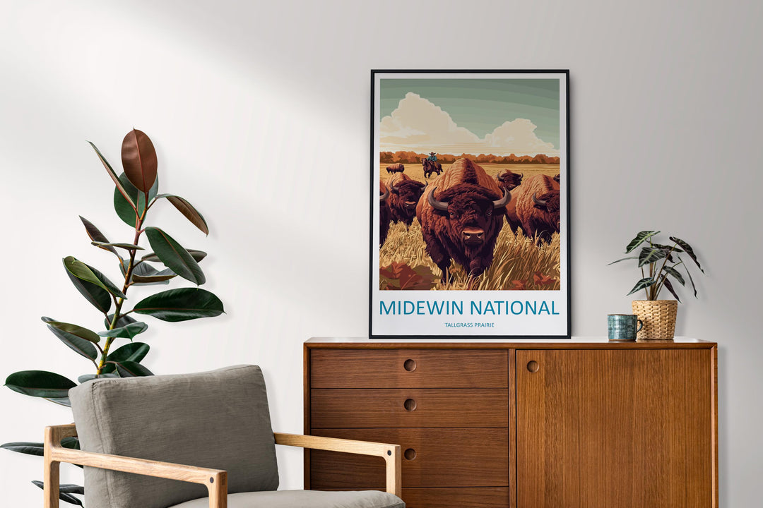 Midewin National Tallgrass Prairie Travel Print Midewin Wall Decor Illinois Midewin Art Midewin Wall Art Poster Gift Nature Prairie Lovers