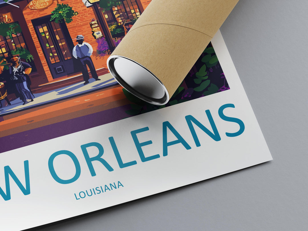 New Orleans French Quarter Travel Print French Quarter Wall Decor Louisiana French Quarter Art New Orleans Wall Art Poster Gift Jazz Lovers