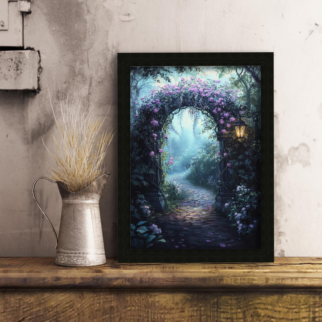 Witch Vine Archway Print: Vintage Gothic Garden Wall Decor