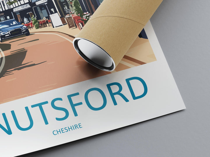 Knutsford Travel Print Knutsford Wall Decor England Knutsford Art Knutsford Wall Art Cheshire Poster Gift for Historic Town Lovers
