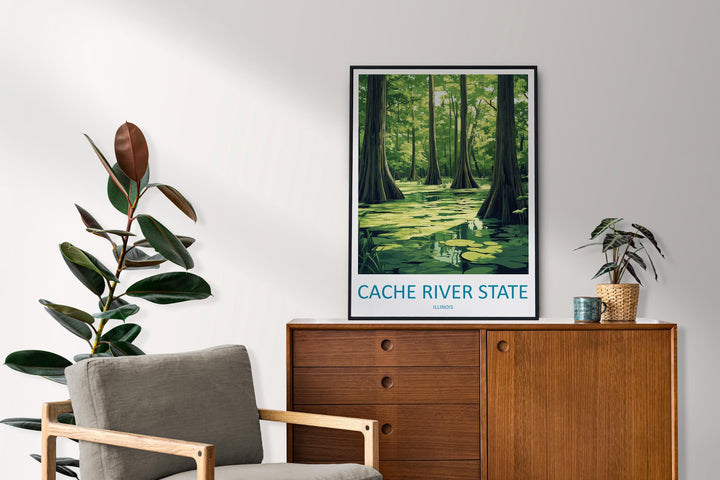 Cache River State Natural Area Travel Print Cache River Wall Decor Illinois Cache River Art Cache River Wall Art Poster Gift Nature Lovers