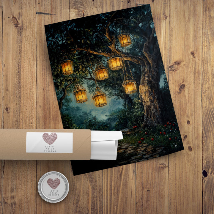 Vintage Forest Print | Dark Academia Antique Landscape Art
