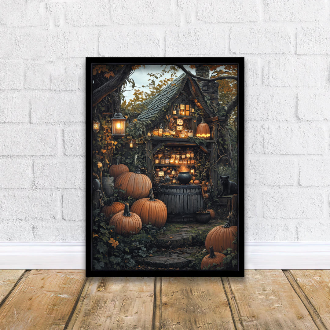 Pumpkin Patch Apothecary Print, Vintage Witchy Cottagecore Wall Art
