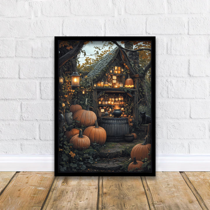 Pumpkin Patch Apothecary Print, Vintage Witchy Cottagecore Wall Art
