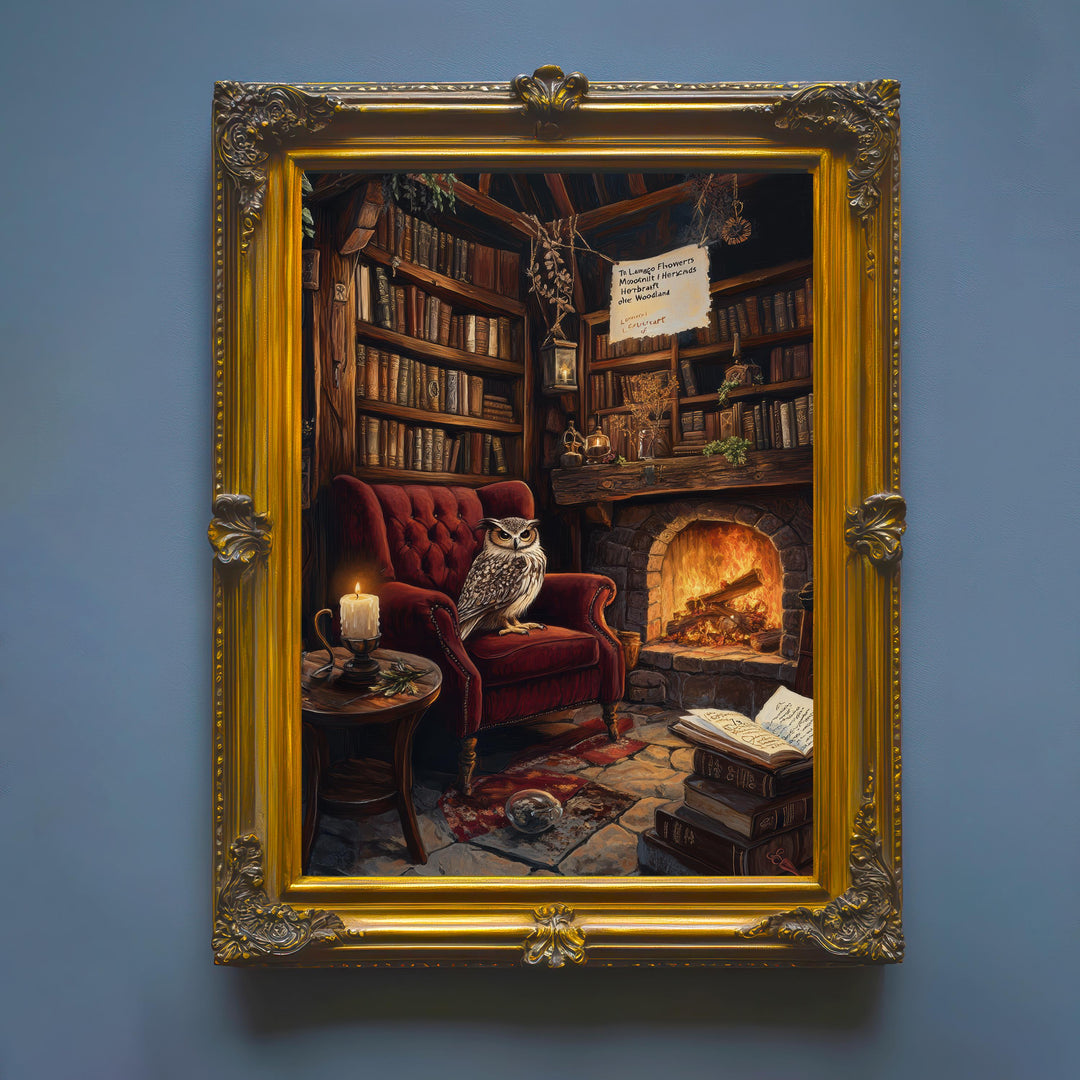 Spell Book Library Print: Vintage Gothic Cottagecore Wall Decor