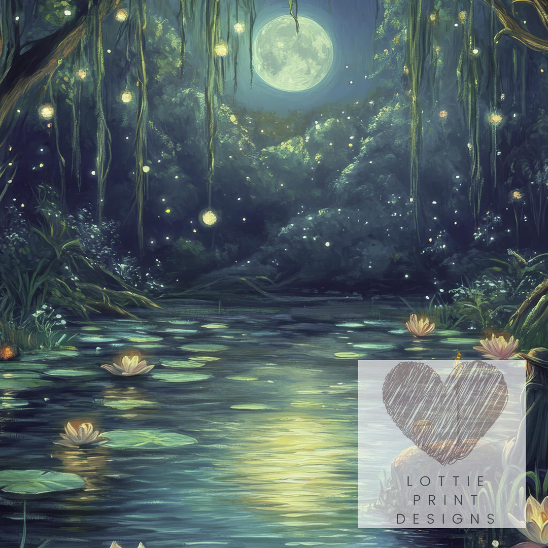 Witch's Pond Art Print | Vintage Cottagecore Wall Decor