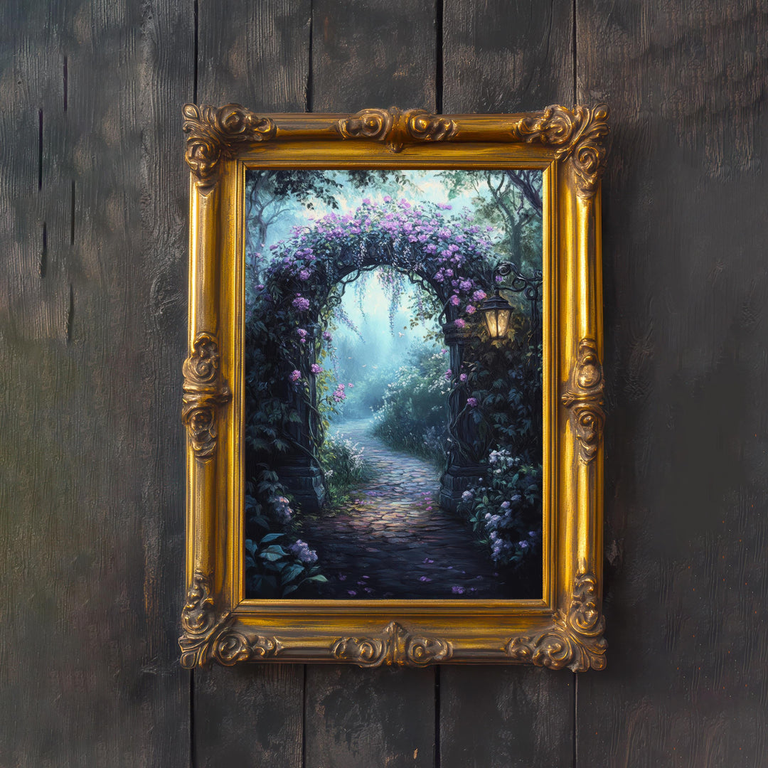 Witch Vine Archway Print: Vintage Gothic Garden Wall Decor