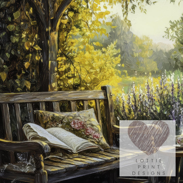 Vintage Garden Print, Dark Academia Cottagecore Wall Decor