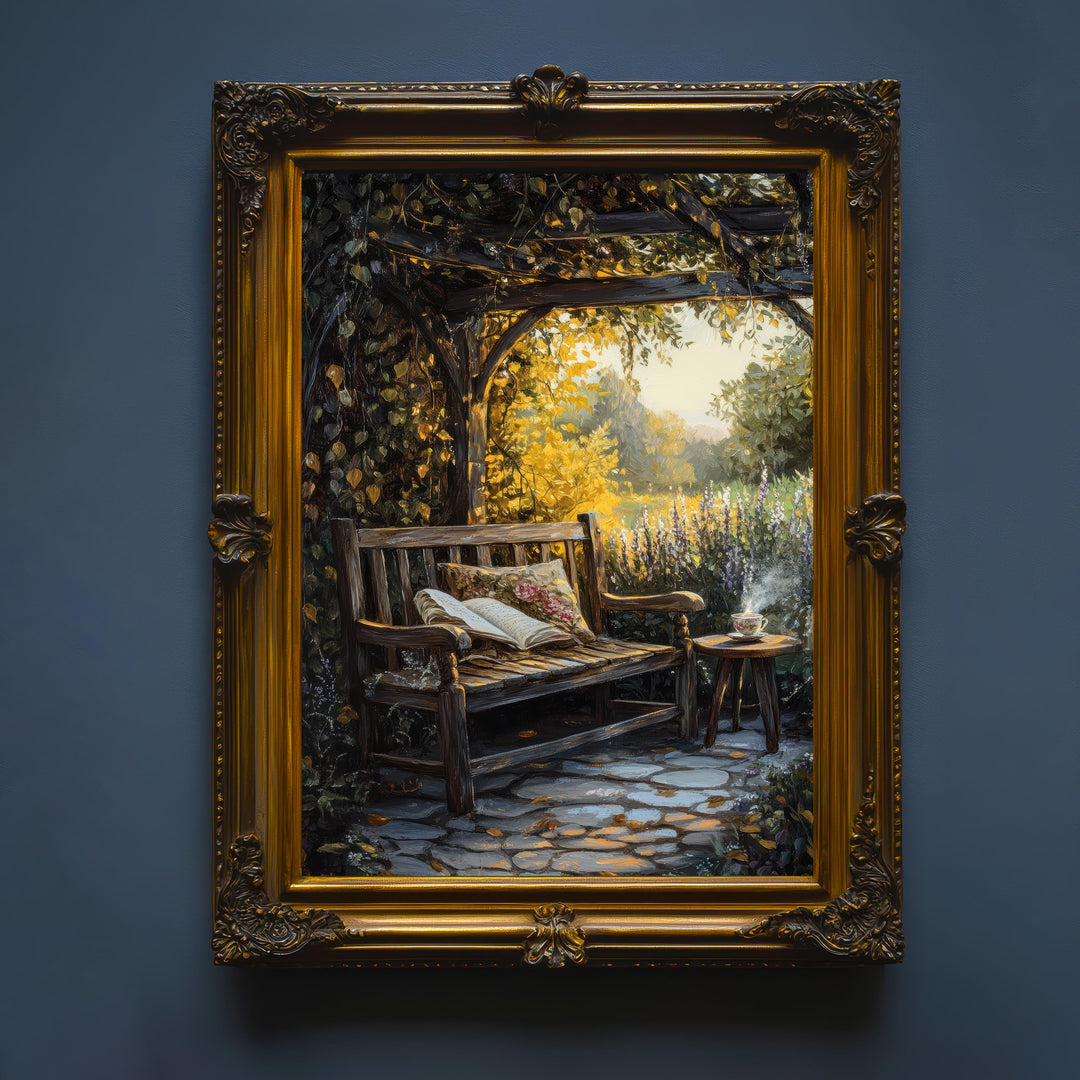 Vintage Garden Print, Dark Academia Cottagecore Wall Decor