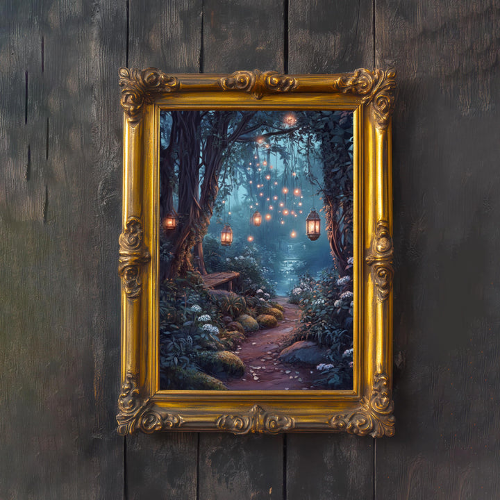 Vintage Fairy Garden Print: Enchanted Nature, Cottagecore Art