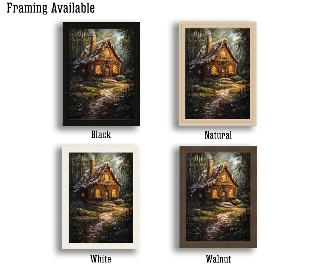 Gingerbread House Print, Vintage Cottagecore Fairy Tale Art