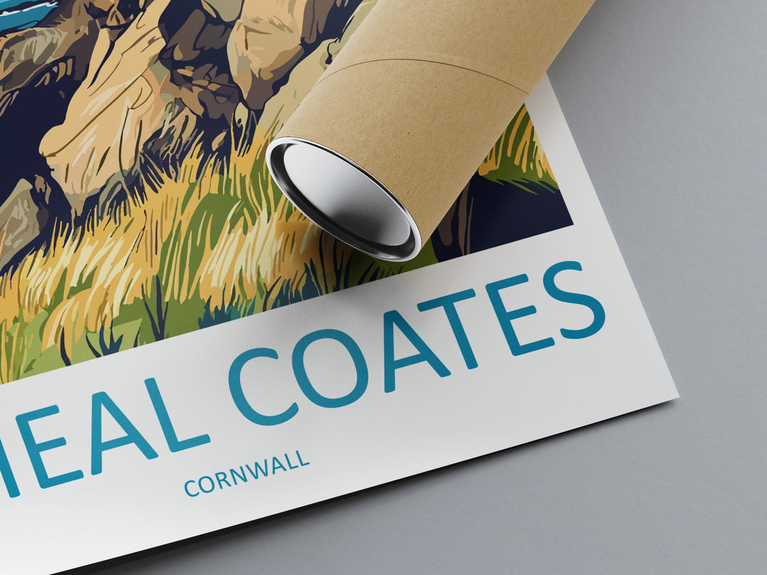 Wheal Coates Travel Print Cornwall Wall Art Tin Mine Poster Coastal Decor Gift for History Lover Cliffside Landscape