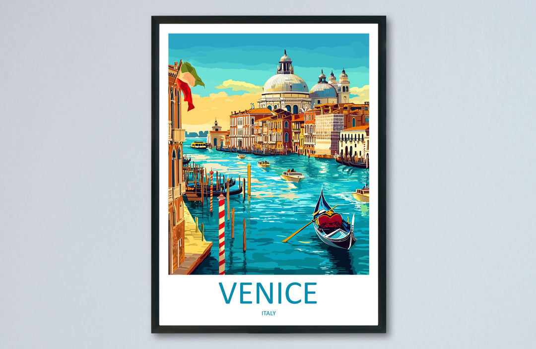Venice Travel Print Italy Wall Art Canal City Poster Romantic Decor Gift for Europe Lover Historic Architecture Art Print