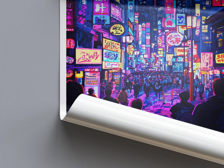 Tokyo Travel Print Japan Wall Art Cityscape Poster Neon Decor Gift for Culture Lover Urban Skyline Landscape Art Print