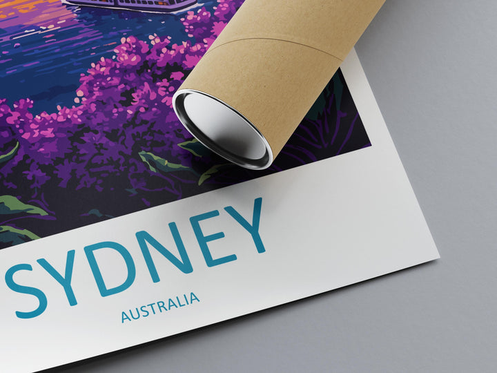 Sydney Travel Print Australia Wall Art Cityscape Poster Coastal Decor Gift for Architecture Lover Harbour Landscape Art Print