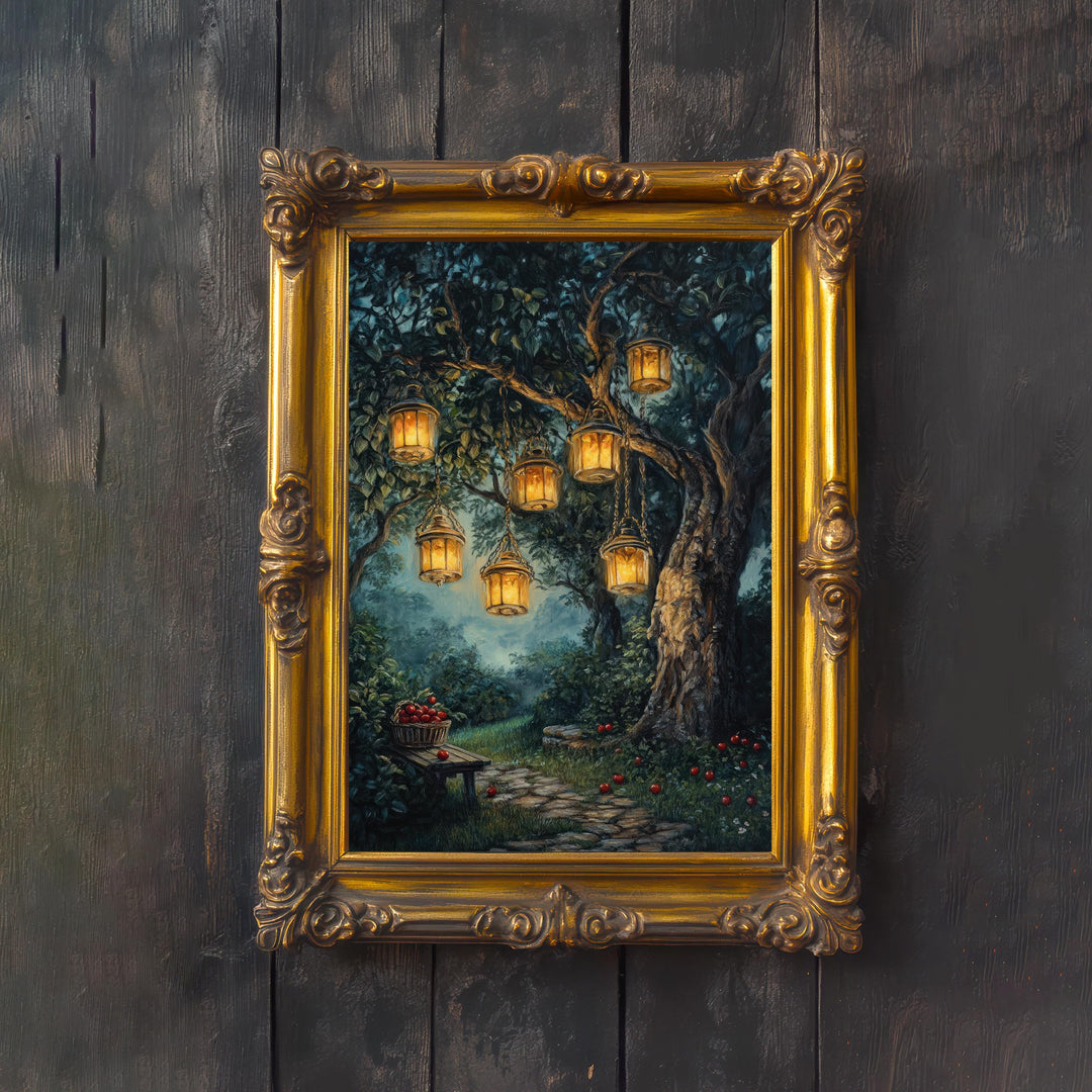 Vintage Forest Print | Dark Academia Antique Landscape Art