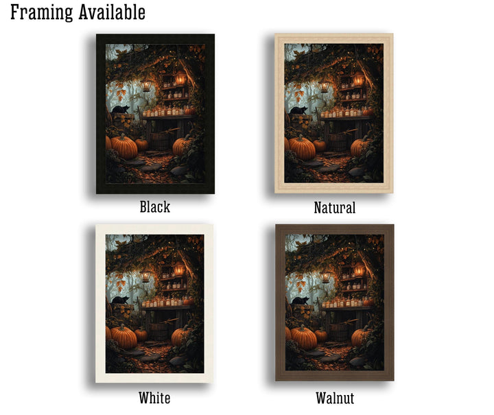 Pumpkin Apothecary Print | Vintage Cottagecore Witchy Wall Art