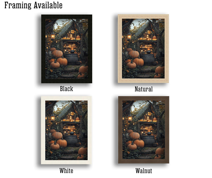 Pumpkin Patch Apothecary Print, Vintage Witchy Cottagecore Wall Art