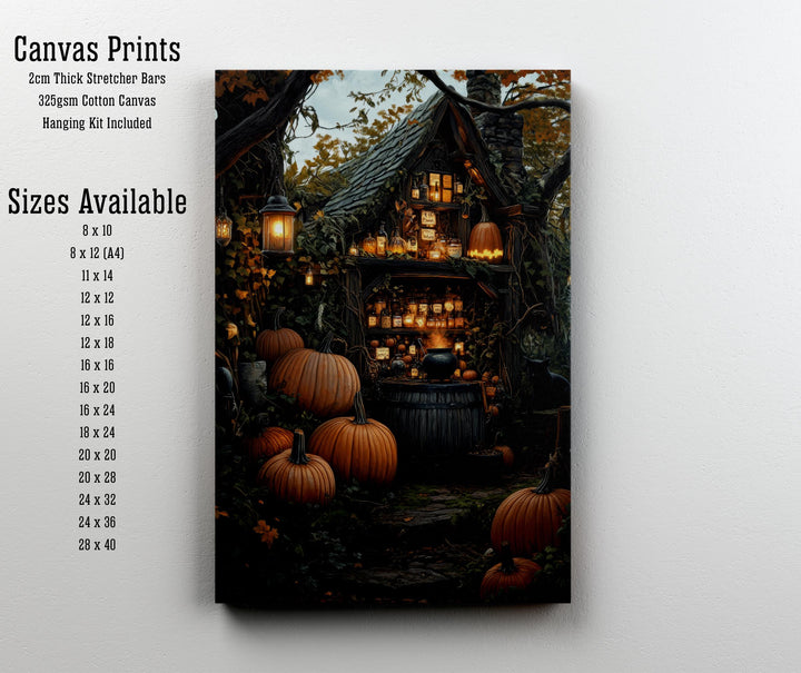 Pumpkin Patch Apothecary Print, Vintage Witchy Cottagecore Wall Art
