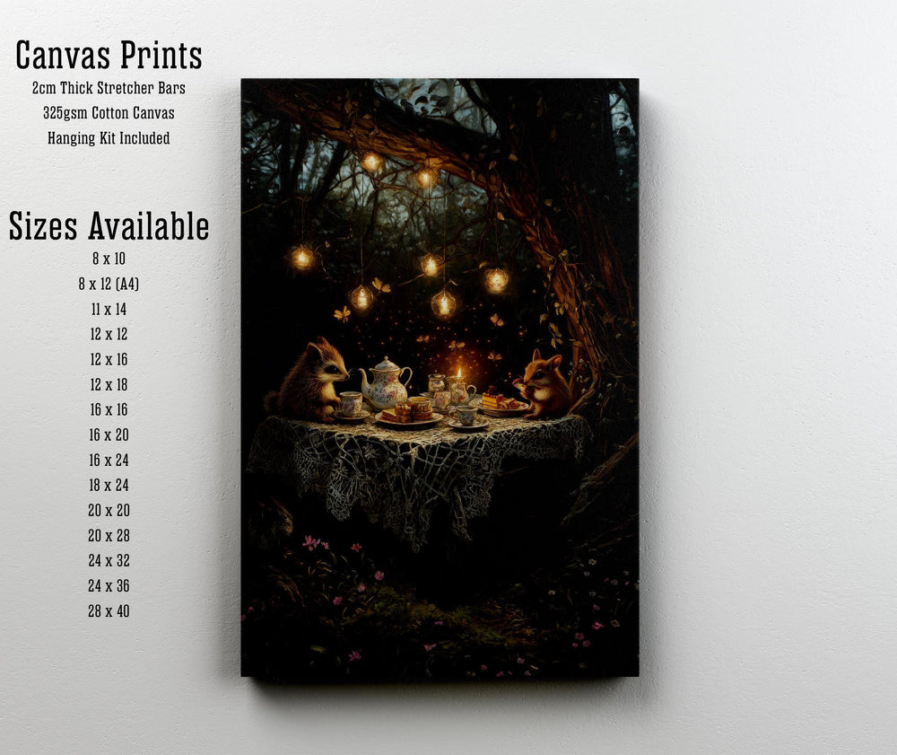 Cottagecore Animal Tea Party Print: Vintage Woodland Illustration