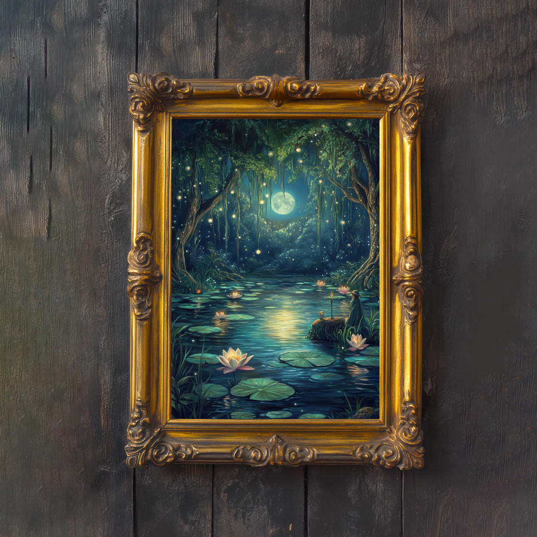 Witch's Pond Art Print | Vintage Cottagecore Wall Decor