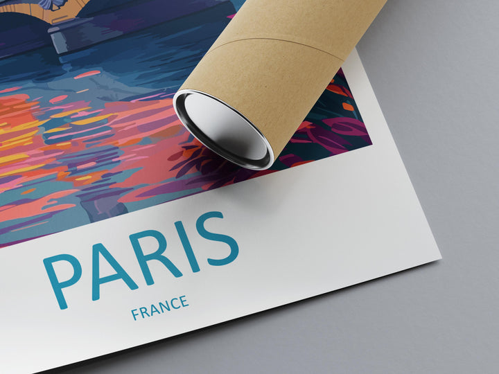 Paris Travel Print France Wall Art Eiffel Tower Poster Romantic Decor Gift for City Lover European Architecture Art Print