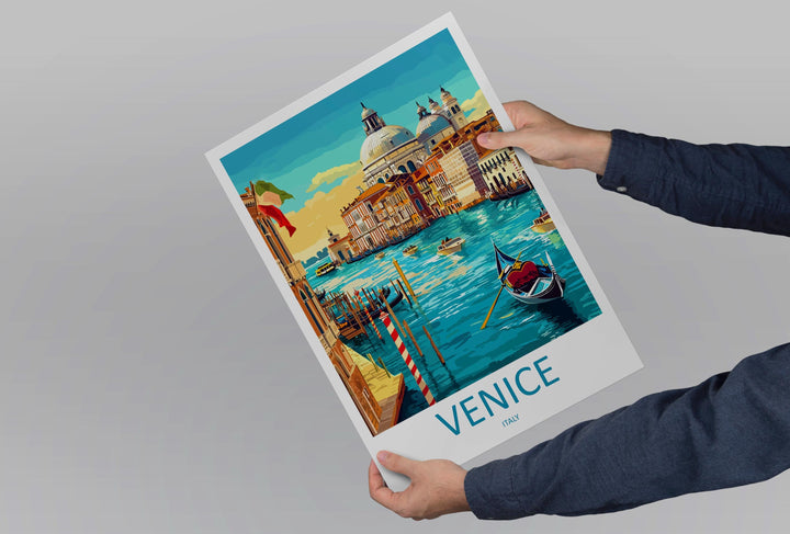 Venice Travel Print Italy Wall Art Canal City Poster Romantic Decor Gift for Europe Lover Historic Architecture Art Print