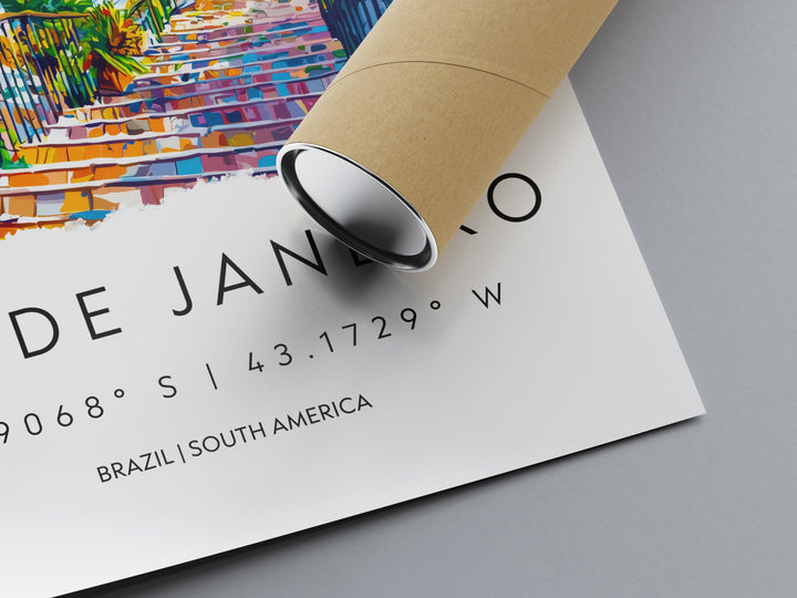 Rio de Janeiro Watercolor Poster Rio de Janeiro Travel Print Rio de Janeiro Wall Art Rio de Janeiro Painting Rio de Janeiro Souvenir Brazil
