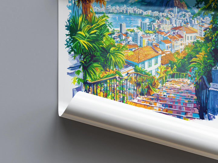 Rio de Janeiro Watercolor Poster Rio de Janeiro Travel Print Rio de Janeiro Wall Art Rio de Janeiro Painting Rio de Janeiro Souvenir Brazil
