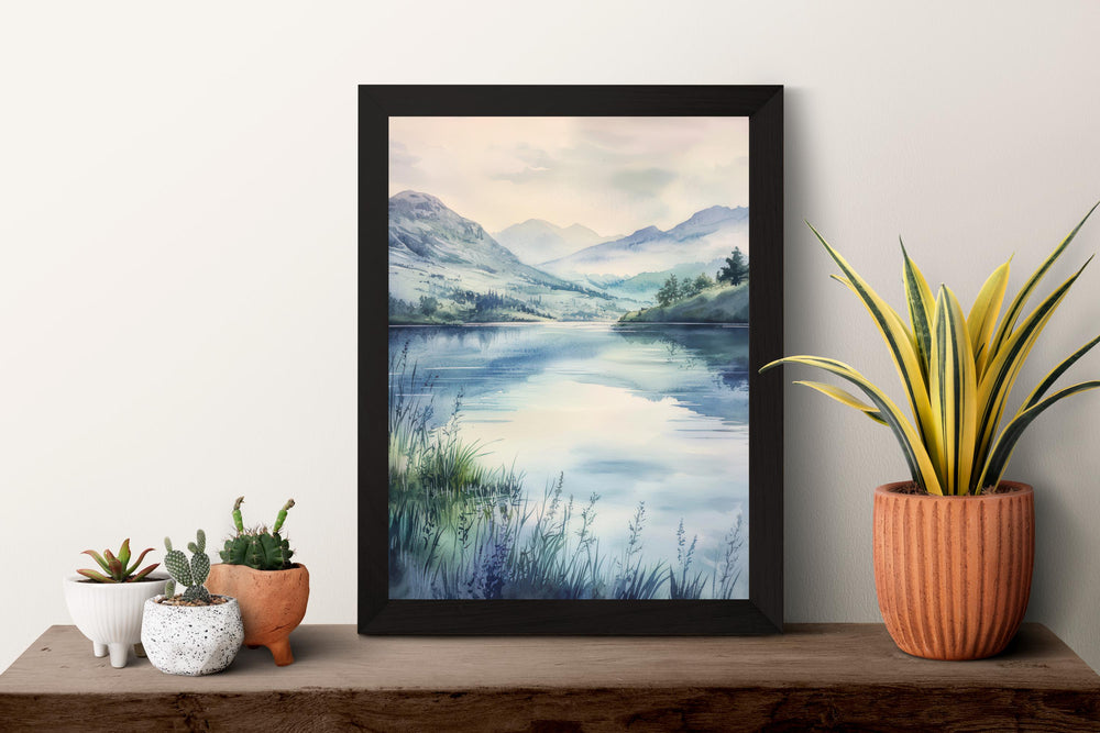 Lake District Watercolor Poster Lake District Travel Print Lake District Wall Art Lake District Landscape Painting Lake District Souvenir UK