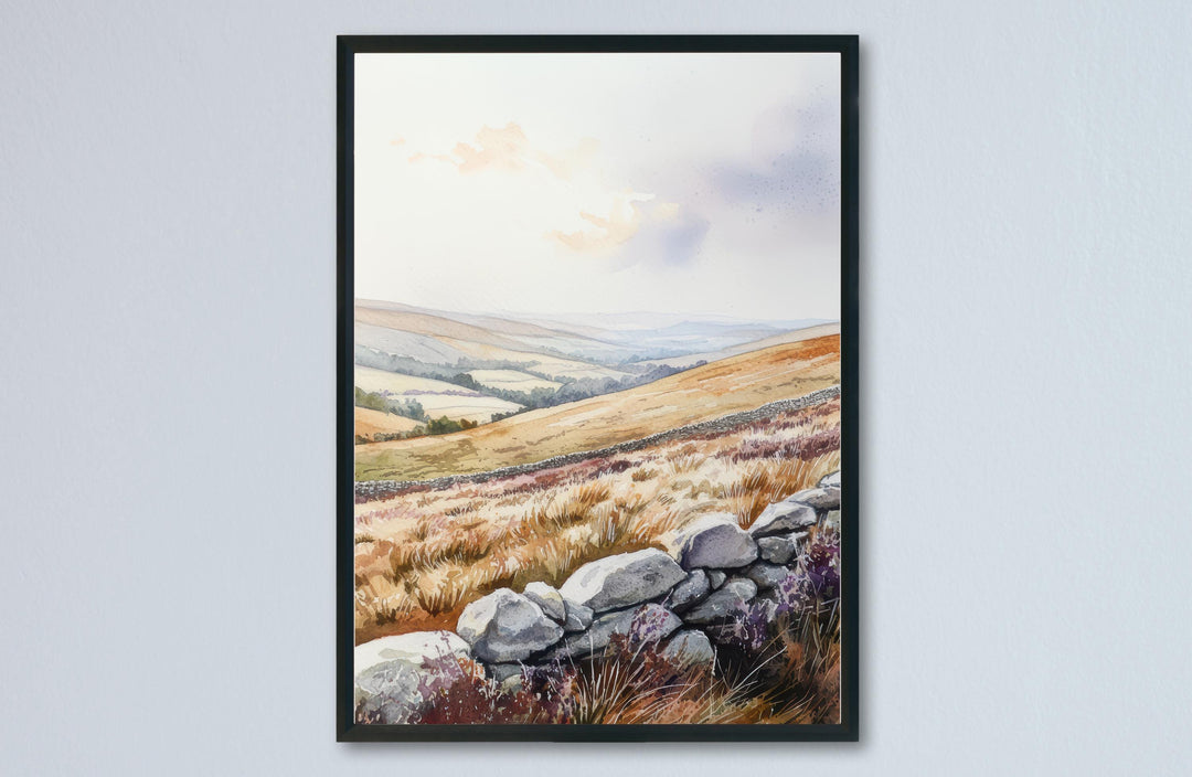 Peak District Watercolor Poster Peak District Travel Print Peak District Wall Art Peak District Landscape Painting Peak District Souvenir UK