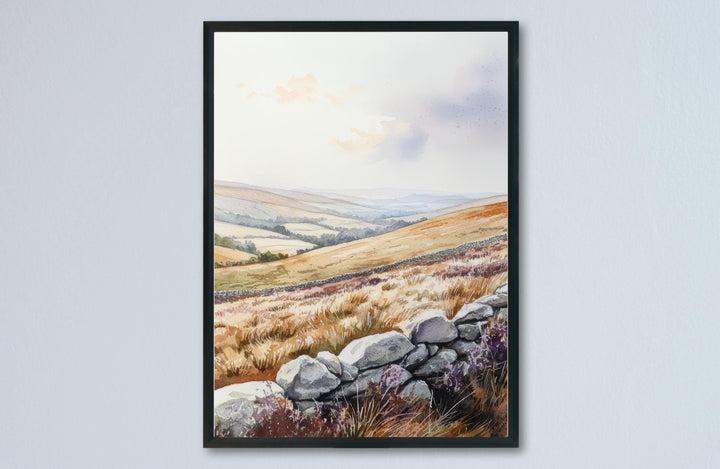 Peak District Watercolor Poster Peak District Travel Print Peak District Wall Art Peak District Landscape Painting Peak District Souvenir UK
