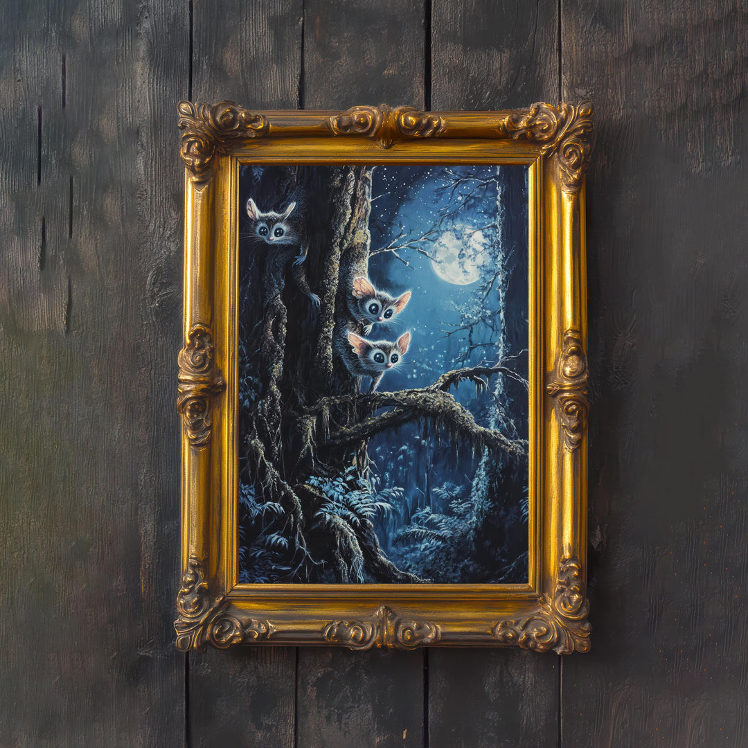 Sugar Glider Print, Vintage Woodland Animal Art
