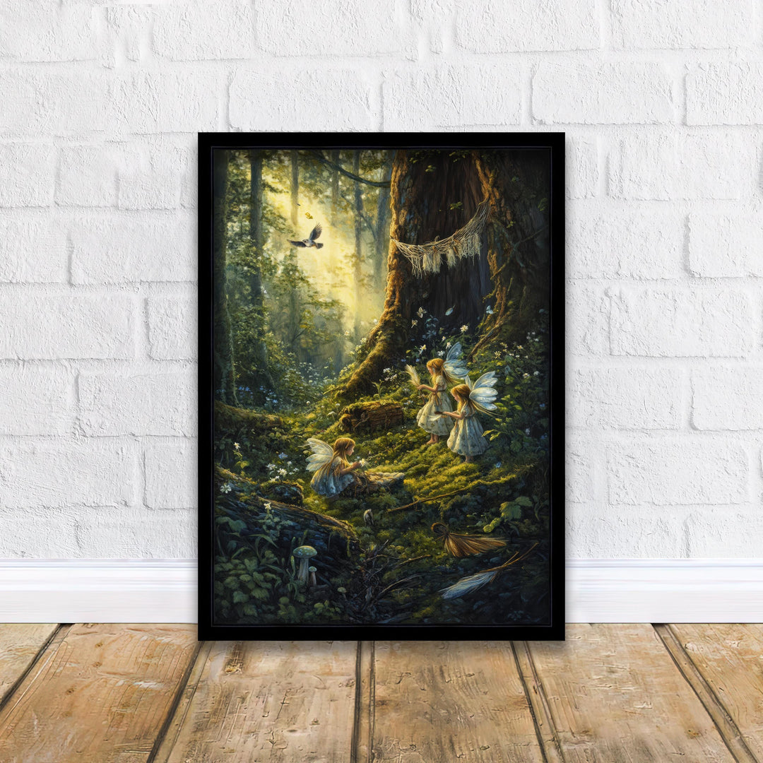 Fairy Feather Collectors Print, Vintage Cottagecore Art