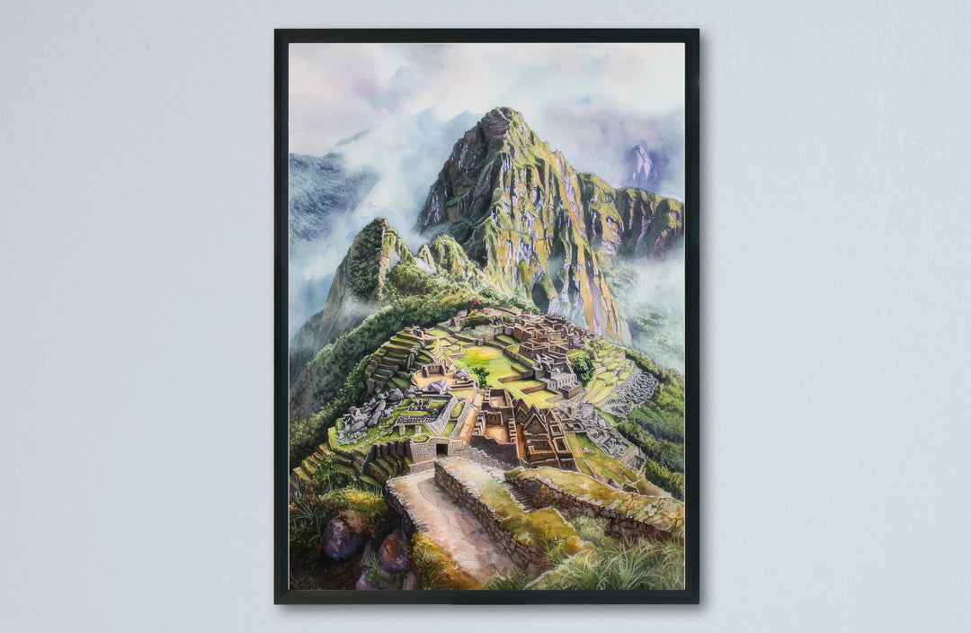 Machu Picchu Watercolor Poster Machu Picchu Travel Print Machu Picchu Wall Art Machu Picchu Painting Machu Picchu Souvenir Peru Decor