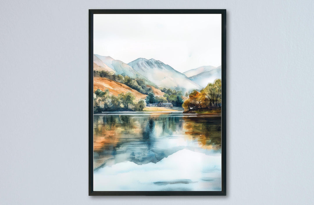 Lake District Watercolor Poster Lake District Travel Print Lake District Wall Art Lake District Painting Lake District Souvenir UK Decor