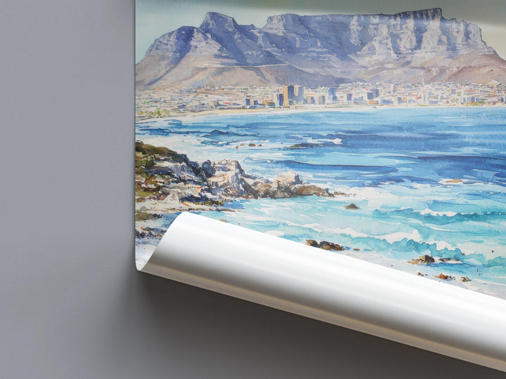 Cape Town Watercolor Poster Cape Town Travel Print Cape Town Wall Art Cape Town Cityscape Painting Cape Town Souvenir South Africa Decor