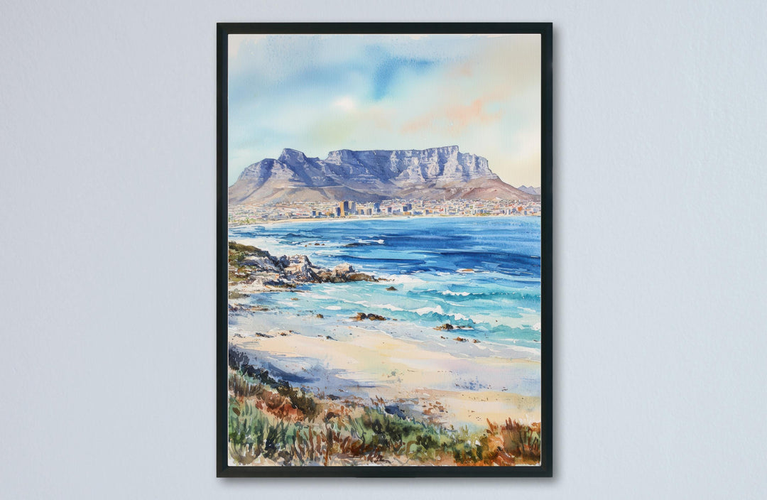 Cape Town Watercolor Poster Cape Town Travel Print Cape Town Wall Art Cape Town Cityscape Painting Cape Town Souvenir South Africa Decor