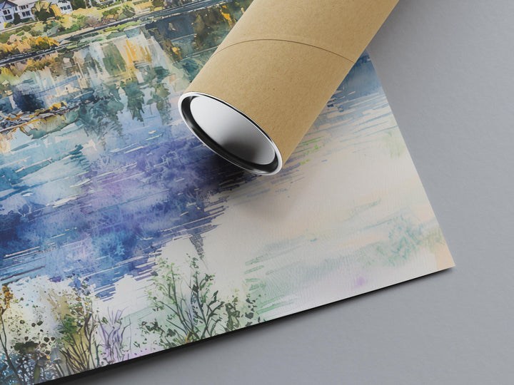 Queenstown Watercolor Poster Queenstown Travel Print Queenstown Wall Art Queenstown Landscape Painting New Zealand Decor