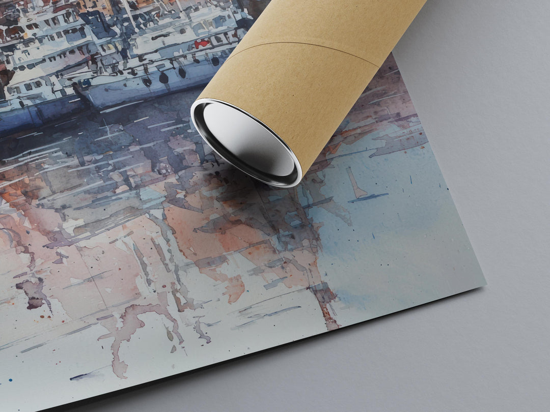 Liverpool Watercolor Poster Liverpool Travel Print Liverpool Wall Art Liverpool Cityscape Painting Liverpool Souvenir UK Decor