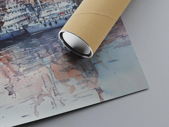 Liverpool Watercolor Poster Liverpool Travel Print Liverpool Wall Art Liverpool Cityscape Painting Liverpool Souvenir UK Decor