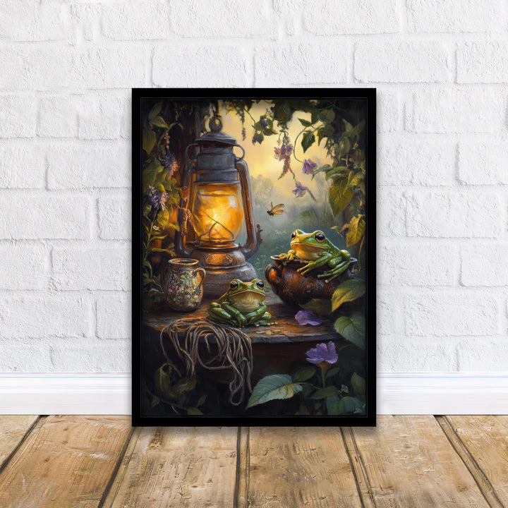 Tree Frogs Vintage Illustration Print, Cottagecore Animal Art