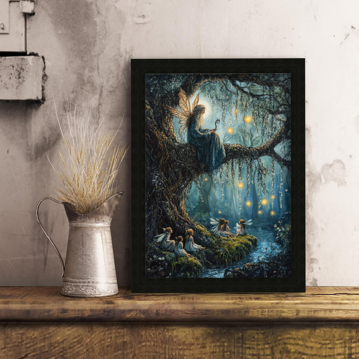 Willow Tree Fairy Print, Vintage Cottagecore Art