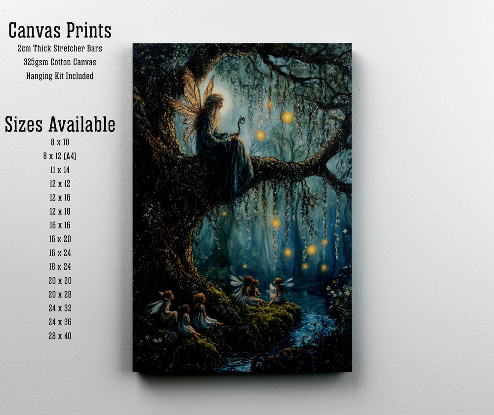 Willow Tree Fairy Print, Vintage Cottagecore Art