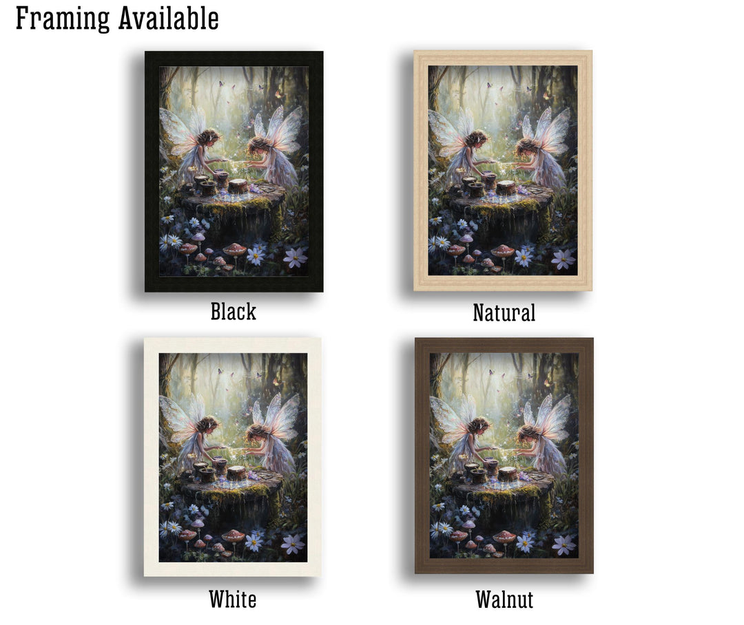 Fairy Potion Brewers Print | Vintage Cottagecore Illustration