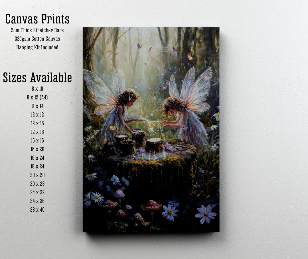 Fairy Potion Brewers Print | Vintage Cottagecore Illustration