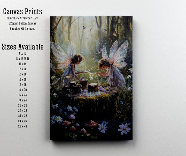 Fairy Potion Brewers Print | Vintage Cottagecore Illustration