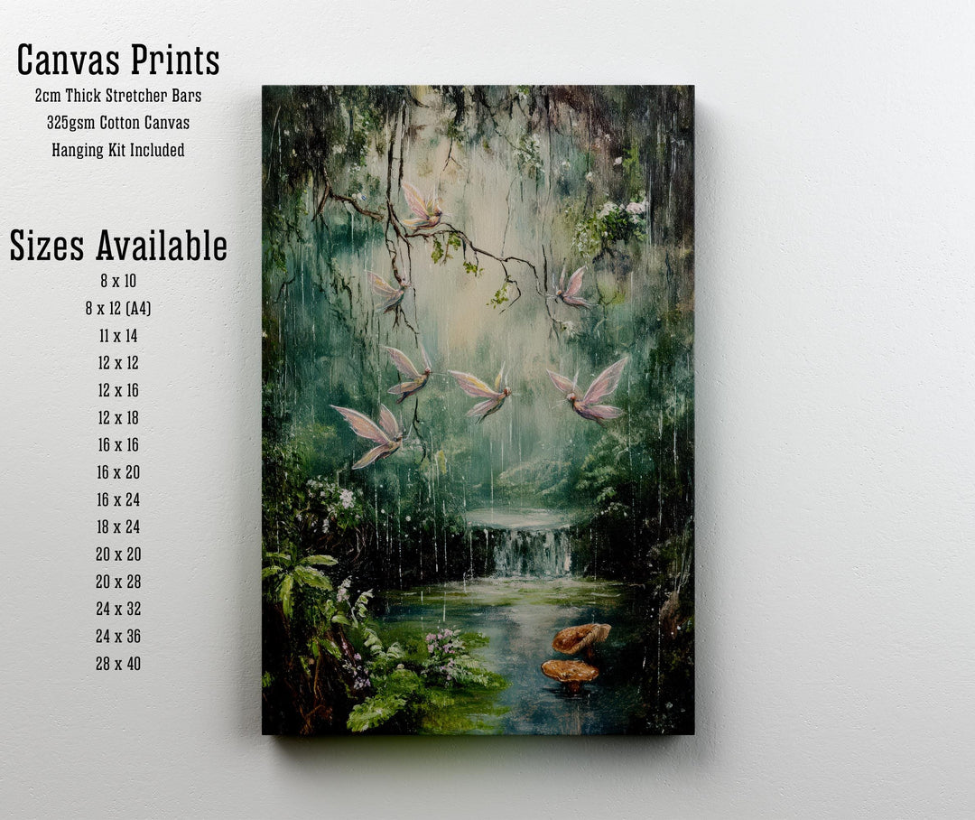 Fairy Raindrop Singers Print, Vintage Fairytale Cottagecore Art